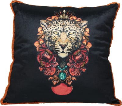 Wants&Needs Kussen Leopard Velvet Oranje 43 X 43