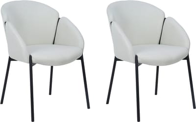 Westfox-Eetkamerstoel - Set van 2 - CrÃ¨me Stof