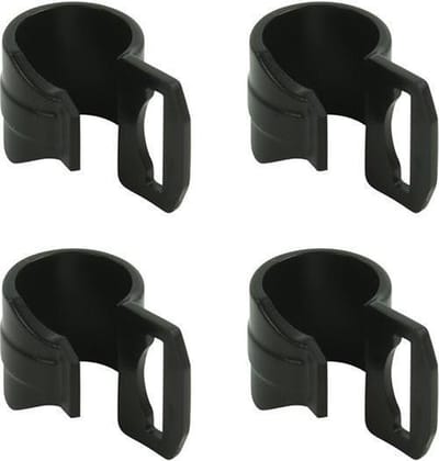 ProPlus Tentclips met sleuf - Kunststof - Voor buizen Ø 20-25 mm - Zwart - 4 stuks