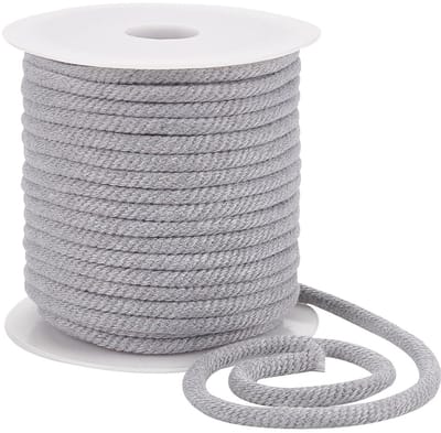 Dailygoods- Draadkoord 25 m - Polycotton Trekkoord - Vervangend Touw - Zacht Gevlochten Koord - Geschikt voor Jassen/Schoenen - Duurzaam en Slijtvast