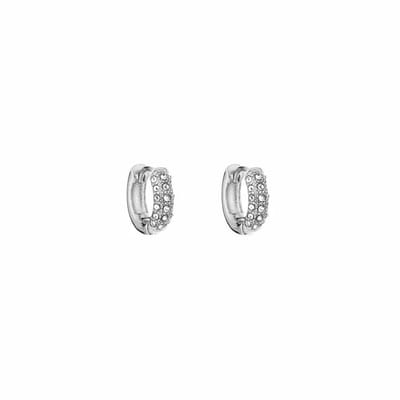 Bijoutheek Oorringen Zirkonia Stenen Silver
