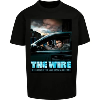 Merchcode The Wire - The Wire Poster Heavy Oversize Heren Tshirt - S - Zwart