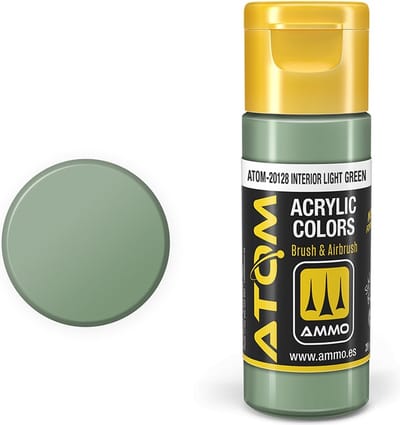 AMMO by Mig Jimenez Hobbyverf Acrylverf - MIG 20128 ATOM - INTERIOR Light Green - Acryl - 20ml Verf flesje - 20 ml