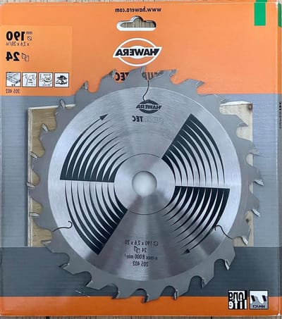 HAWERA SuperTec. Precision saw blade 190 x 20/16