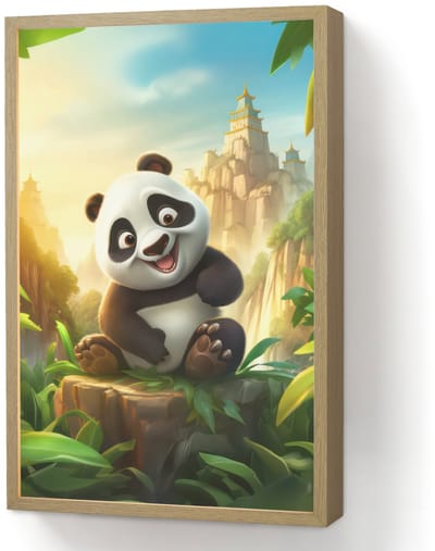 Nachtlampje 40x60 cm - Kinder lamp - Panda - Wilde dieren - Jungle - Jongens - Kinderen - Tafellamp kinderkamer draadloos - Slaapkamer lampje - Bedlamp kinderen - Kinderlampje - Wandlamp babykamer - Nachtlampjes
