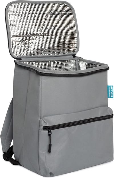 Retulp Fridgebag - Backpack - Koeltas - Koelrugzak - Koelrugtas - Koeltassen - Lunchtas - Gemaakt van koelkast - 14 liter - Grijs