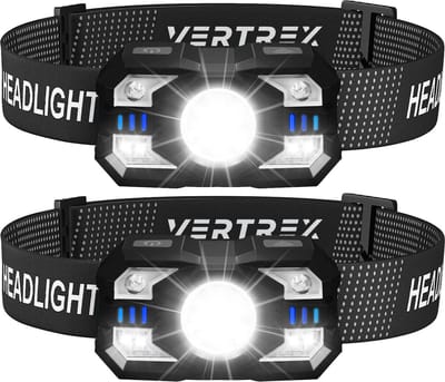 Vertrex LED Hoofdlamp Oplaadbaar – 2 stuks – Wit & Rood Licht – Hoofdlampje – Hoofdlampen – Koplamp – Hoofdzaklamp -Hardloop Verlichting