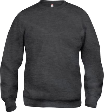 Clique Basic Roundneck 021030 - Antraciet Melange - 3XL
