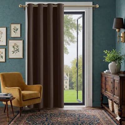 Maison Elara Thermisch Gordijn met Oogjes - Lichtdoorlatend UV-bescherming, 132 x 210 cm, Grijswit, 1 Paneel