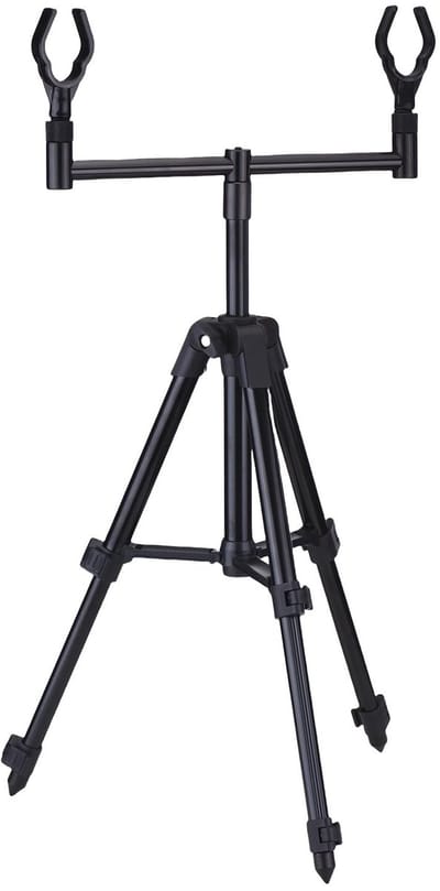 Dailygoods- Hengelstatief Stabiel Driehoekig Ontwerp - Verstelbaar 26-62 Cm - Duurzaam - Draagbaar - Grondpenetratievermogen - Opvouwbaar - Visstatief