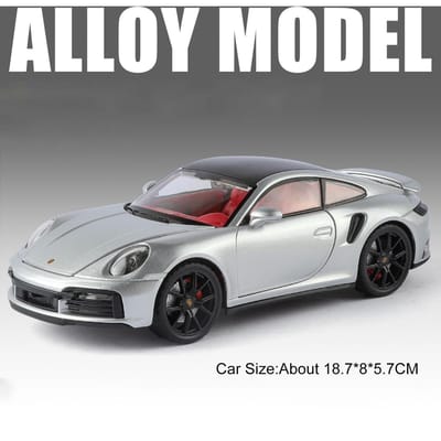 Échelle 1:24 911 Gt3 Rs Modèle de Voiture Jouet Effets Sonores et Lumineux Supercars Véhicules à Suspension Quatre Roues Modèles Jouets Cadeaux d'Anniversaire pour Enfants