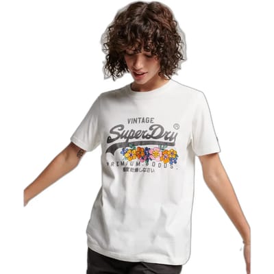Superdry - Hoogwaardig gebloemd T-shirt met Vintage logo - Dames - T-shirts