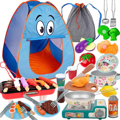 Campingset Kinderen - Buitenspeelgoed Tent - Fictie Spel - 40 Delige Set - 10x31x10 cm