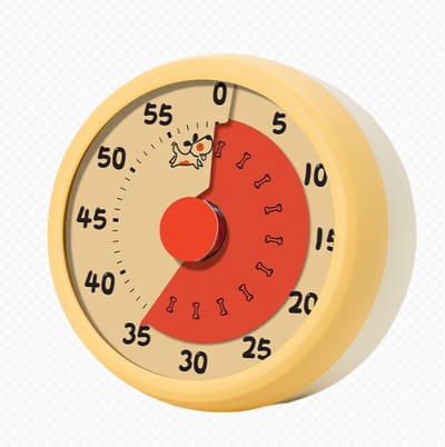 Keukenwekker - Keukenwekker - Timer - Digitale keukenwekker - Kindvriendelijke visuele mechanische timer - Magnetische stickertimer - Puppy-patroon