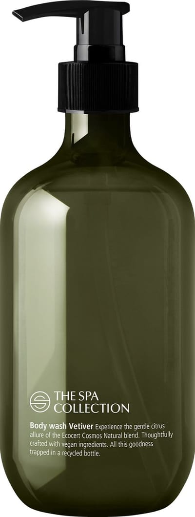 The Spa Collection Vetiver Ecocert Cosmos Natural - Body Wash - 475 ml - Natuurlijk + Vegan - Gerecyclede Fles