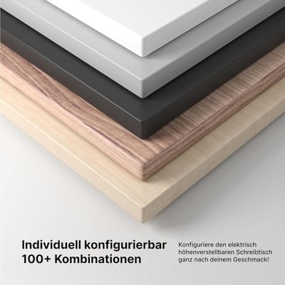 Elektrisch Verstelbaar Bureau 200x90 cm – Ergonomisch Zit-Sta Bureau met 4 Geheugenstanden, Stil Motor Systeem (70-120 cm), Anti-Botsing, Modern Design Zwart/Walnoot – Laura