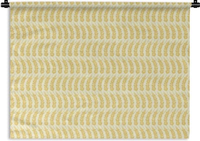 Wandkleed - Wanddoek - Graan - Patronen - Waves - 120x90 cm - Wandtapijt