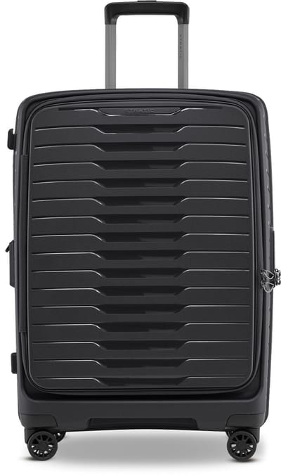 STRATIC Novium ML - medium koffer - 65 cm - voorvak - Black