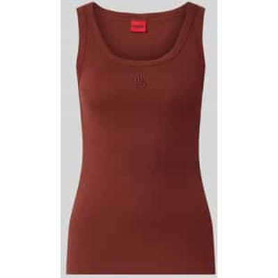 Slim fit tanktop van katoenmix model 'Datamia'