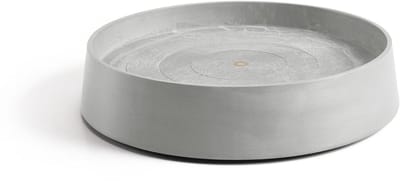 Ecopots Saucer Wheels Oslo - White Grey - Ø50 x H10,5 cm - Ronde witgrijze onderschotel op wielen met waterreservoir