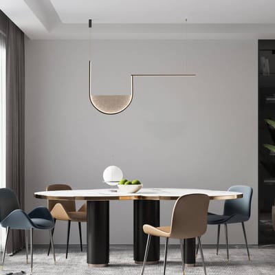 Zambelis LED hanglamp 23170, grijs/zwart, 101 cm, glas/metaal, CCT