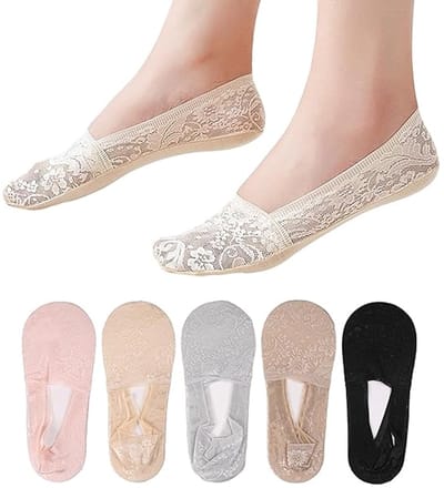 Dailygoods- Damessokken Onzichtbaar - Antislip Kanten Sokken - Bootsokken - Lichtgewicht en Ademend - Comfortabel en Duurzaam - Maat 2