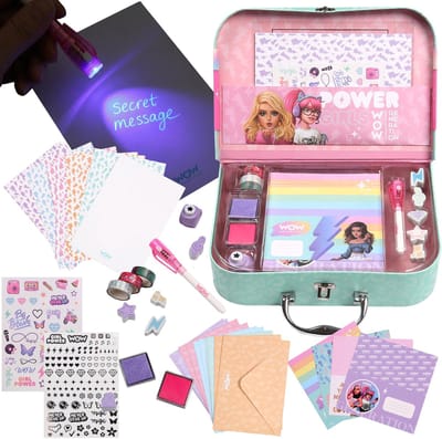 WOW Generation Creatieve set voor het maken van brieven, briefpapier, artistieke set in een koffertje, magische pen
