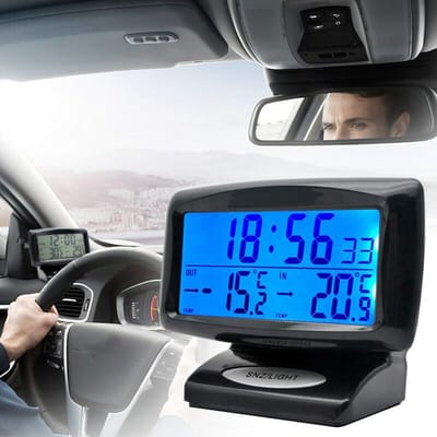 Digitale Auto Klok en Thermometer met LED Display voor Binnen en Buiten