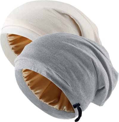 Slaapcaps voor vrouwen - 2 stuks zijden satijnen haar bonnets