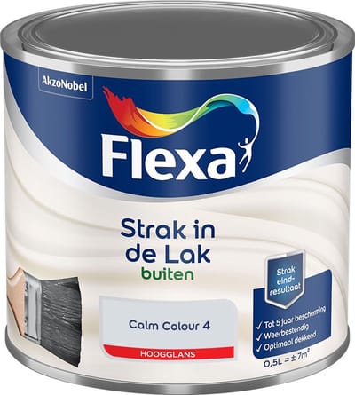 Flexa - Strak In De Lak Buitenlak Hoogglans - Calm Colour 4 - Mengverf - 500 Ml
