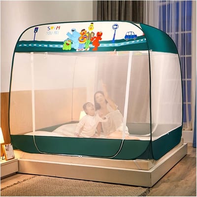 Klapbaar Klambed - Nachtbescherming Tent - Slaap Verbeteren - Volledige Bodem Bescherming - 6 Foot Bed - Multicolour