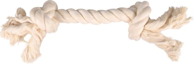 Flamingo - Hondenspeelgoed Cotton Flos Jack met 2 Knopen - Wit - 35 cm