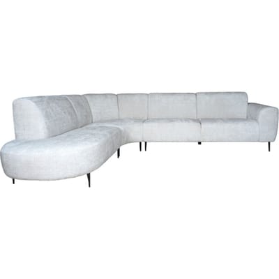 Hoekbank Mico Cremona 02 Naturel - Links - Moderne Loungebank in Hotel Chique Stijl