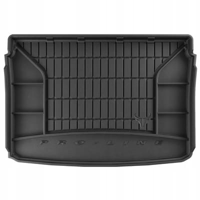 Premium Rubberen Kofferbakmat met Organizer Functie - Geschikt voor SEAT Arona (2017-heden) - Bovenste Laadvloer - Hoogwaardig TPE - Geurloos - Zwart