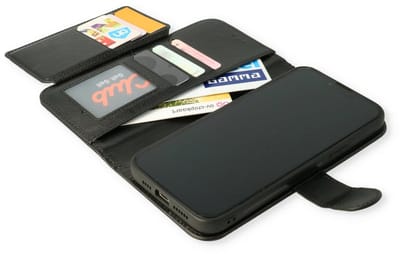 CaseMania Bookcase hoesje geschikt voor Samsung Galaxy A57 - Effen Zwart - Kunstleer - 2-in-1 Magnetisch Uitneembaar Design - 6 Pasvakjes 1 Steekvak