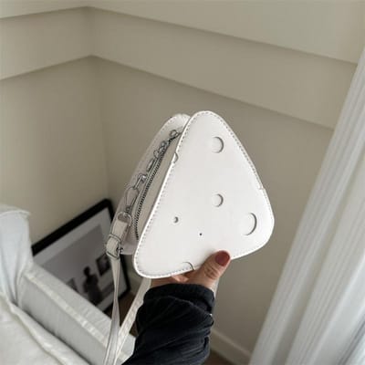 Een Niche Franse Schattige Mode Tas Nieuwe Lente Kaastas Dames Crossbody Tas Schoudertas white