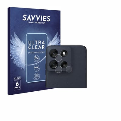 Savvies - Screenprotector voor Motorola Moto G56 (ALLEEN Camera Lens) - Folie Beschermfolie transparant 6 Stuks