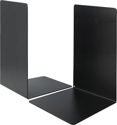 Westcott boekensteun - zwart - metaal - 130x240x140mm - 2 stuks - AC-E10242