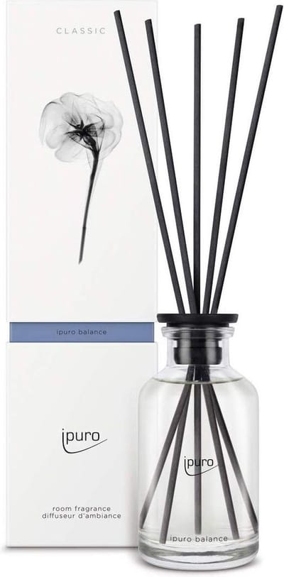 ipuro classic line balance geurverspreider Glas, Kunststof Zwart, Transparant Geurfles - 240 ml