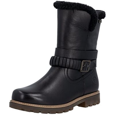 Remonte Zwarte Leren Bikerboots Dames - Zwart - 39