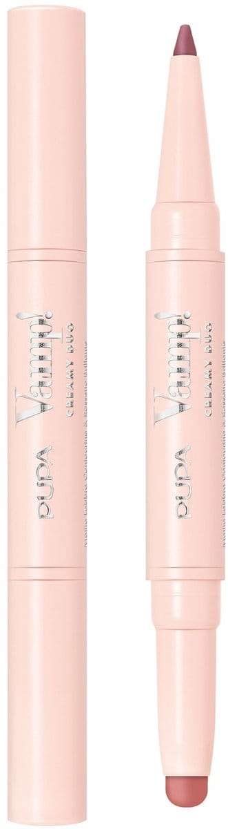 PUPA Milano Vamp! Creamy Duo Lip Pencil & Shiny Lipstick 006 Deep Rose 0,8 gr