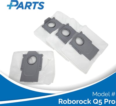 Roborock Q5 Pro Stofzakken (4 Stuks, Plus.Parts® alternatief voor 8.02.0132)