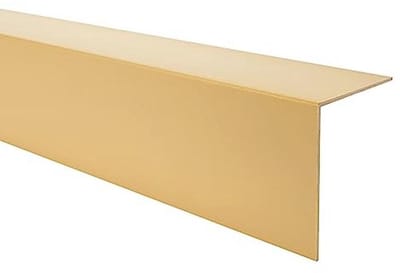 Zelfklevend PVC Hoekprofiel voor Rand- en Hoekbescherming - 25x25mm, 200cm, Goud - Robuust en Duurzaam