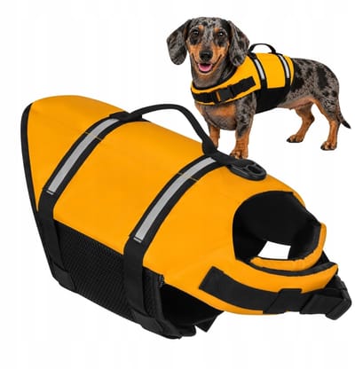 Ilso hondenzwemvest M - 7-10 KG - borstomtrek 41-63 CM - reddingsvest hond met handvat - honden zwemvest