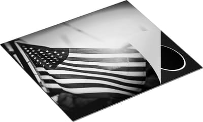 Chefcare Inductie Beschermer Amerikaanse Vlag - Verenigde Staten - Zwart Wit - 60x50 cm - Afdekplaat Inductie - Kookplaat Beschermer - Inductie Mat