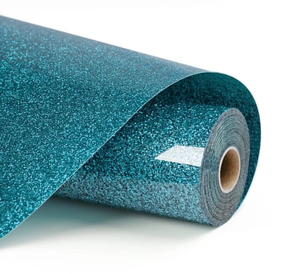 Heat Transfer Vinyl Glitter - Light Blue - 30.5 x 90 cm