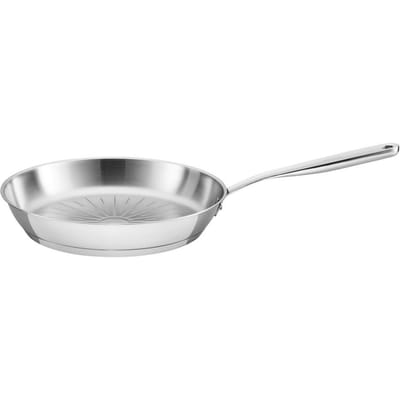 Fiskars Koekenpan All Steel Pure - Pan voor alle Kookplaten - Koekenpan 24 cm - Ceratec™ Antiaanbaklaag - RVS Pannen
