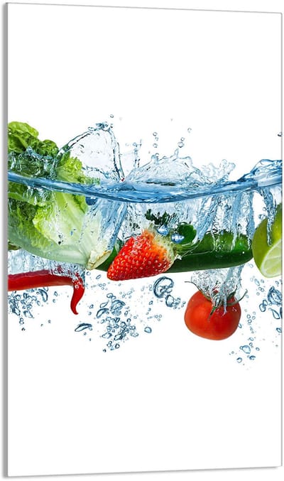 TMK ArtDeko Serie - Snijplank Glas - 30x52 cm - Vruchtenprint