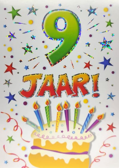 Verjaardagskaart - That funny age - 9 jaar - Met Envelop - Per Stuk