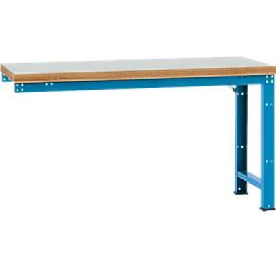 Manuflex aanbouw-werkbank Profi standaard, tafelblad kunststof, 1750 x 700 mm, lichtblauw